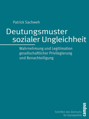 cover image of Deutungsmuster sozialer Ungleichheit
